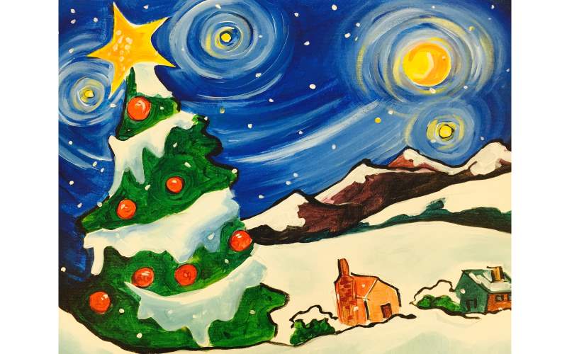 Snowy Night Out Upcoming Event In Nj December 16 2017 Holiday Painting At Around The Corner Art Center In Monmouth County Nj